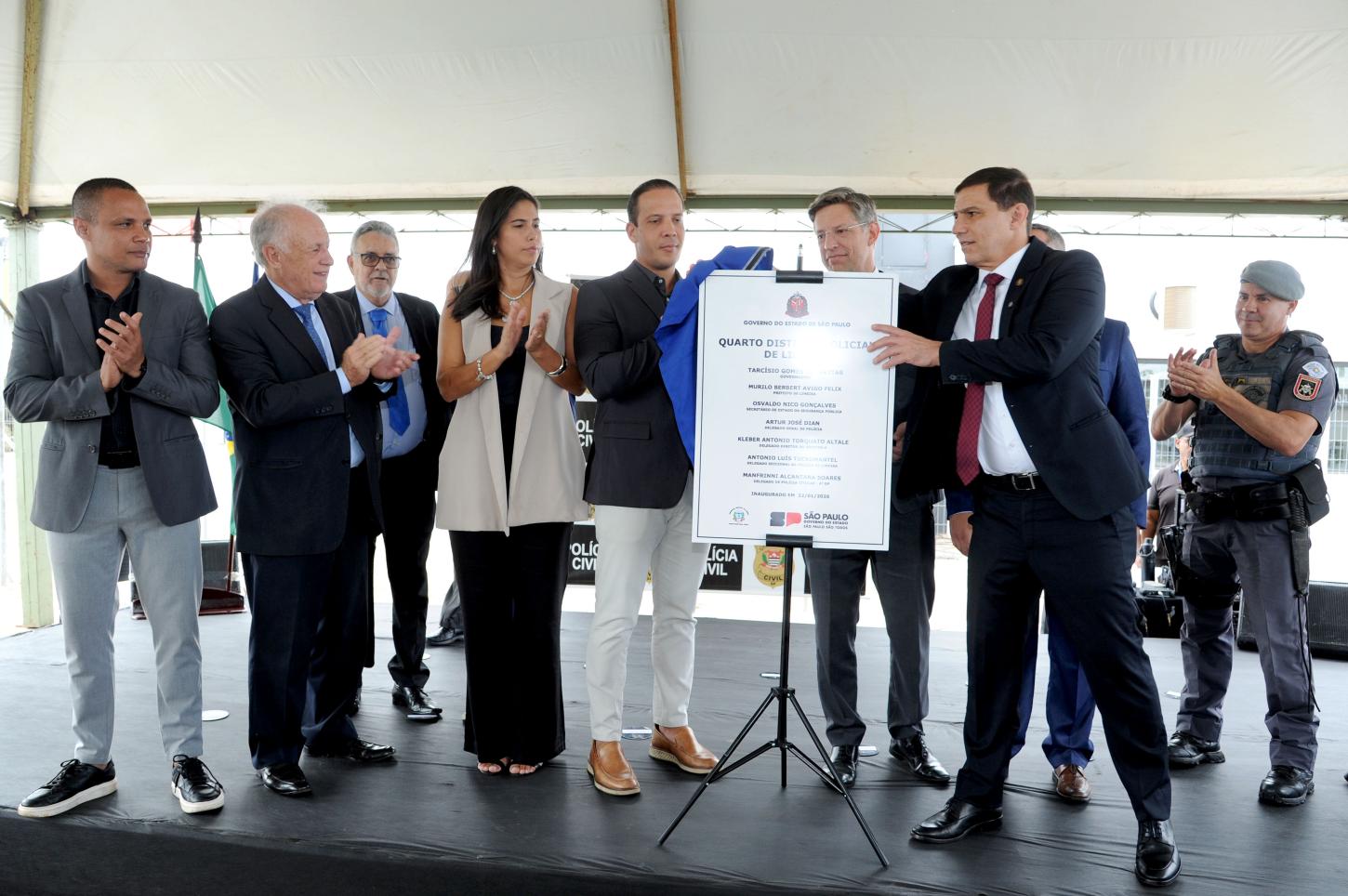 Presidente da Câmara participa da inauguração do novo 4º Distrito Policial de Limeira